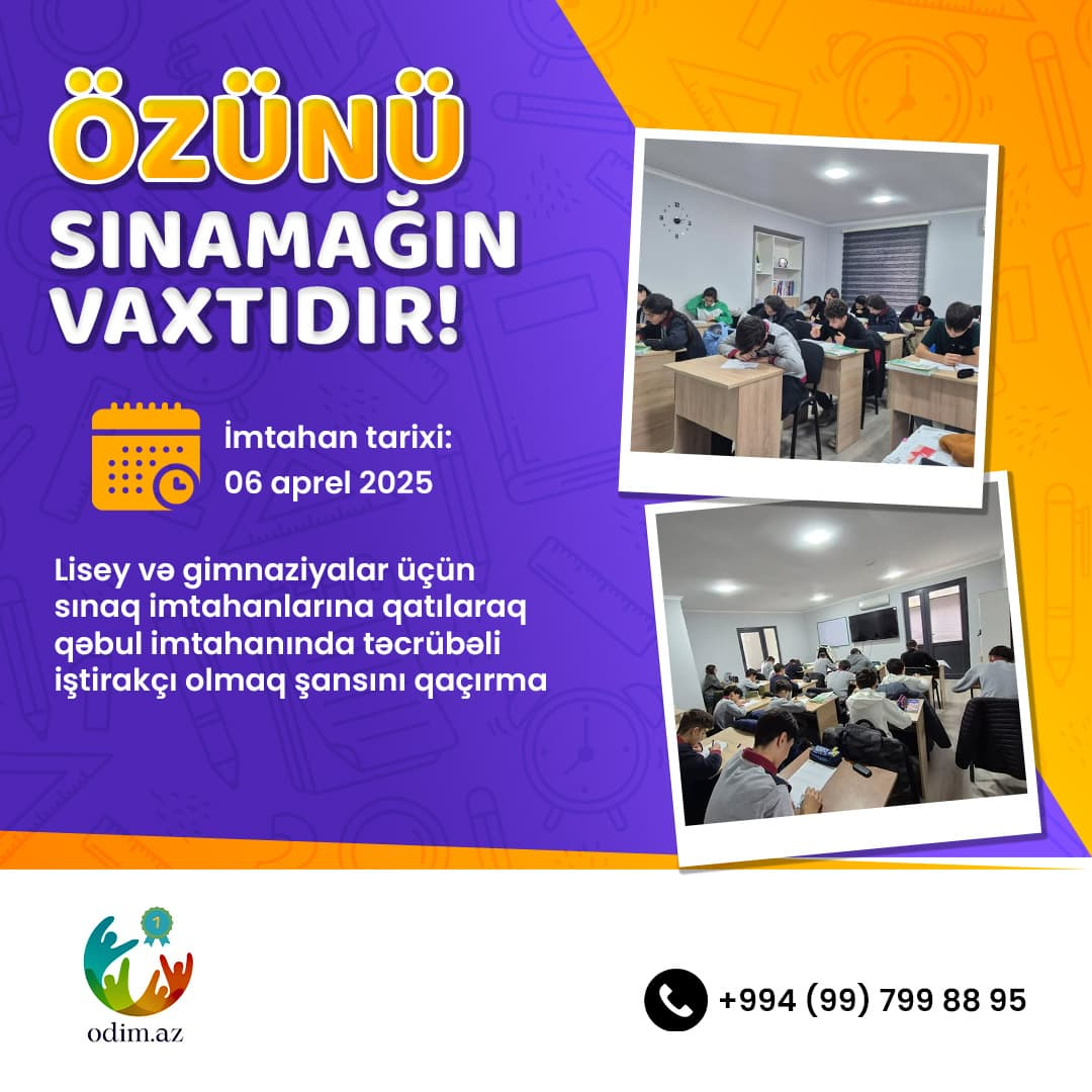 Özünü sınamağın vaxtıdır, Odim