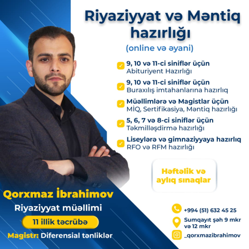 Riyaziyyat və məntiq hazırlığı, Qorxmaz İbrahimov