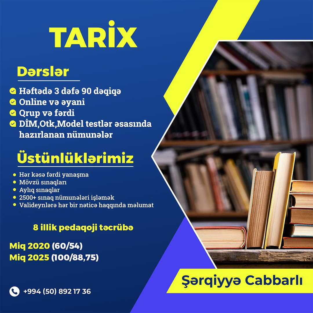 Tarix hazırlığı, Şərqiyyə Cabbarlı