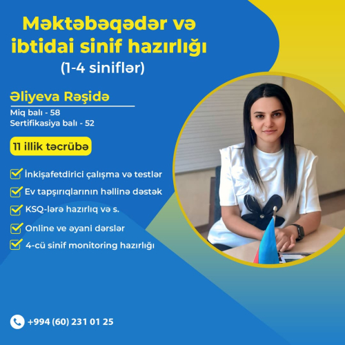 Məktəbəqədər və ibtidai sinif hazırlığı, Əliyeva Rəşidə