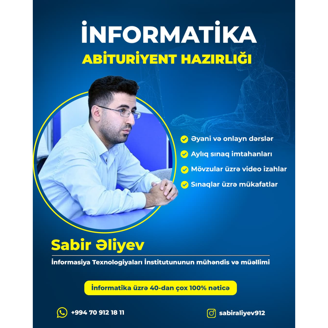 İnformatika abituriyent hazırlığı, Sabir Əliyev 