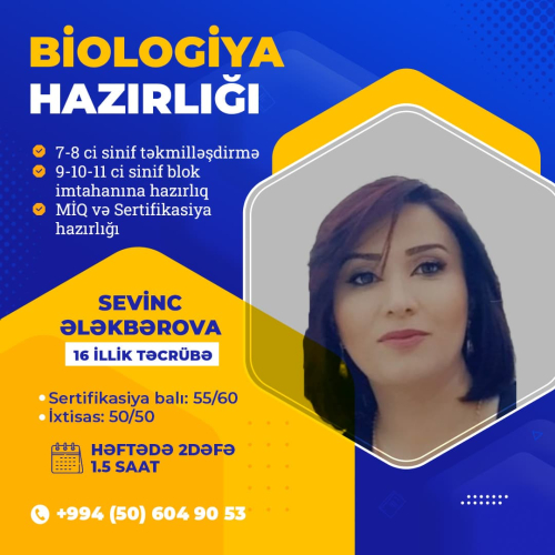 Biologiya hazırlığı, Sevinc Ələkbərova