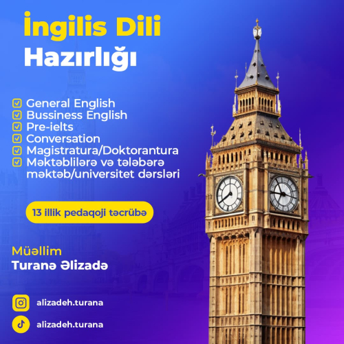 İngilis dili hazırlığı, Turanə Əlizadə