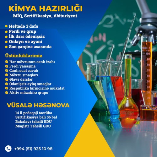 Kimya hazırlığı, Vüsalə Həsənova