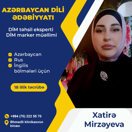 Azərbaycan dili və ədəbiyyat hazırlığı, Xatirə Mirzəyeva