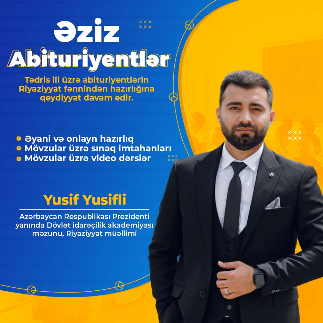 Riyaziyyat fənnindən hazırlıq, Yusif Yusifli