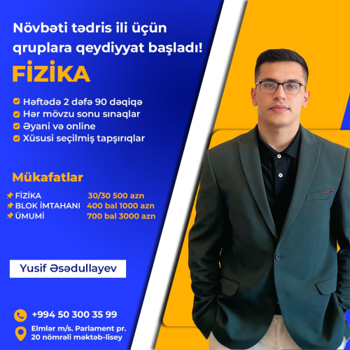 Fizika hazırlığı, Yusif Əsədullayev