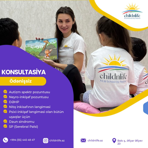 Uşaqlar üçün ödənişsiz psixoloji konsultasiya, Childnlife