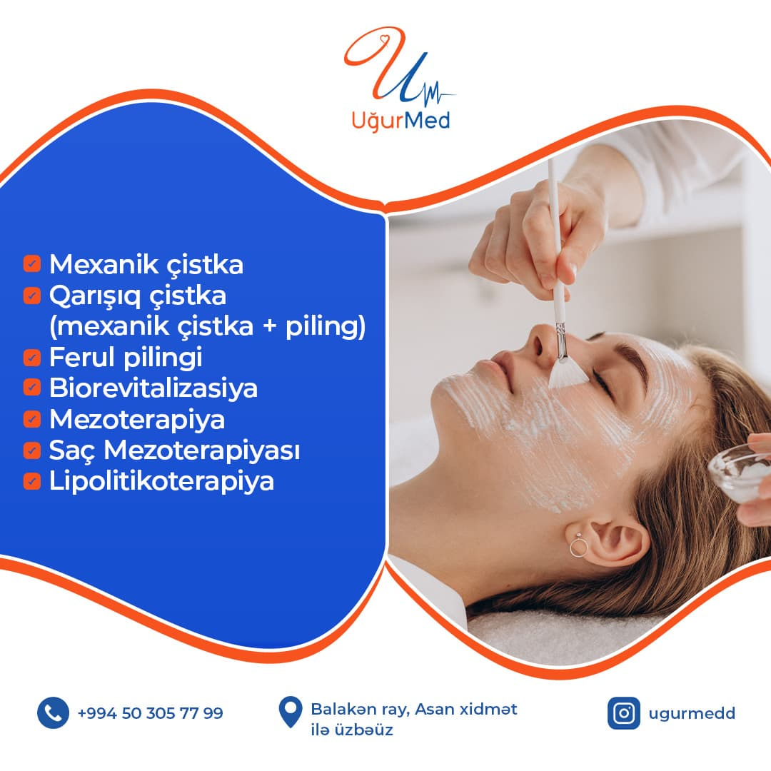 Kosmetoloji xidmətlər, Uğur Med 