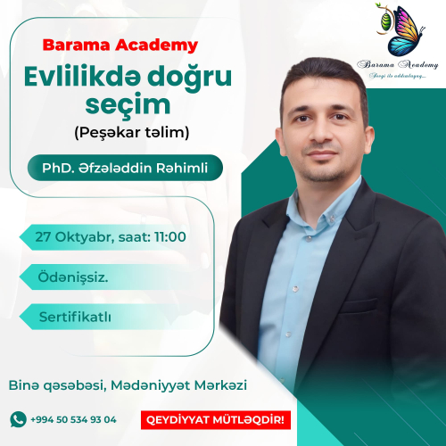Evlilikdə doğru seçim təlimi, Barama Academy