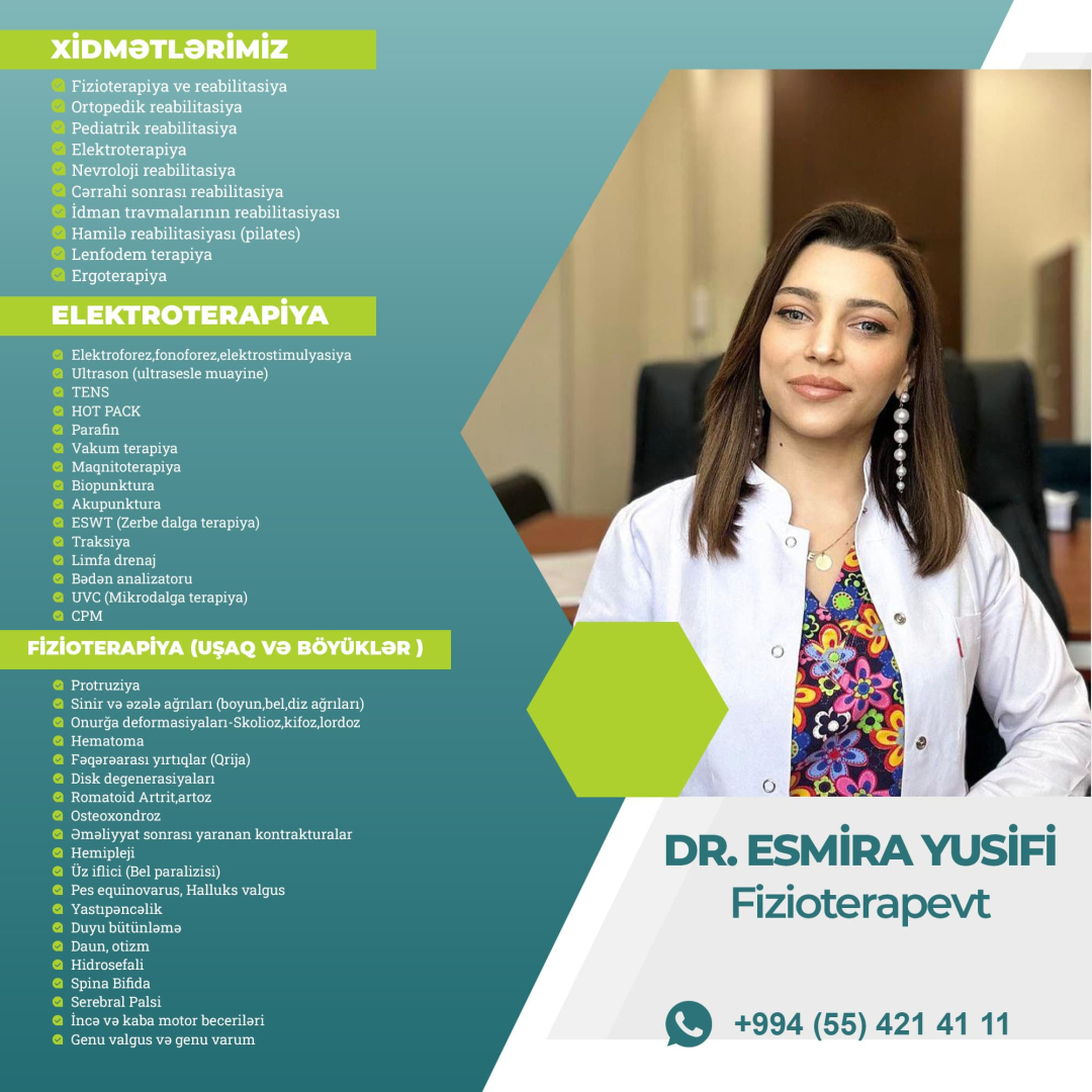 Fizioterapevt, Esmira Yusifi