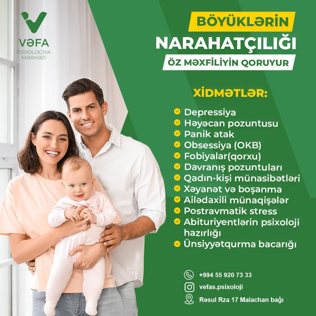 Böyüklər üçün psixoloji seanslar, Vəfa Psixologiya mərkəzi