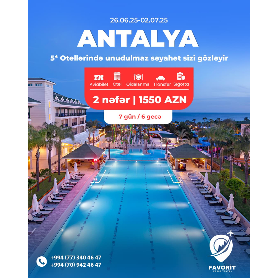 Qaynar Antalya Turu, Favorit Travel Qaynar Antalya Turu, Favorit Travel