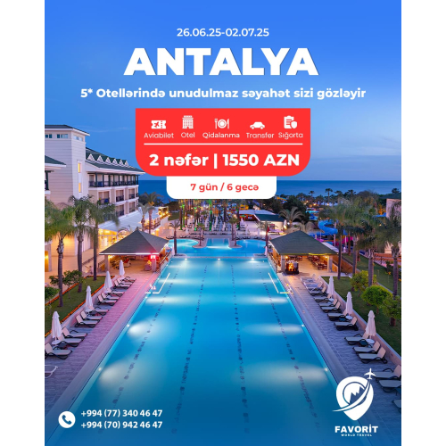 Qaynar Antalya Turu, Favorit Travel