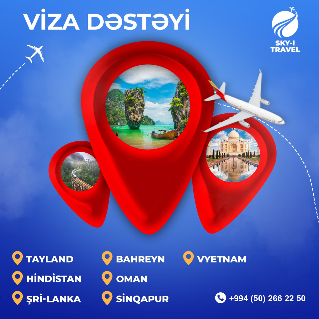 Müxtəlif ölkələrə viza dəstəyi, Sky-I Travel Müxtəlif ölkələrə viza dəstəyi, Sky-I Travel