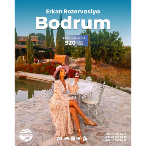 Erkən Rezervasiya ilə Bodrum Turu, Alfa Travel