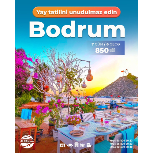 7 günlük Bodrum turu, Alfa Travel