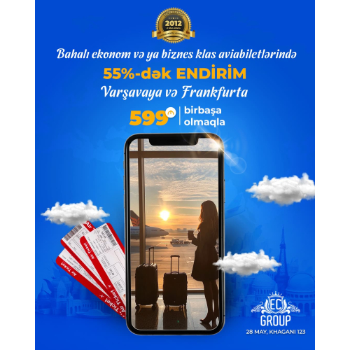 Bakı - Varşava, Bakı - Frakfurt, EC Group Travel