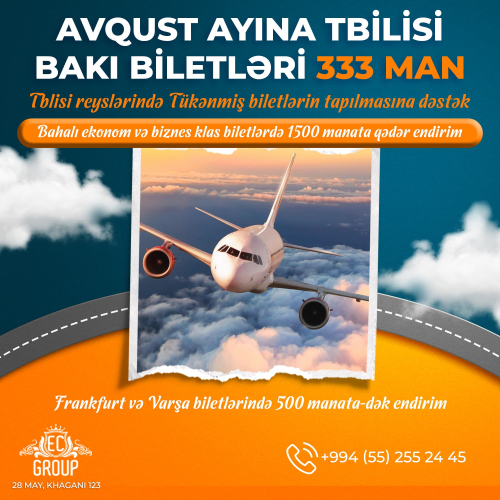 Avropaya Şok qiymətə aviabiletlər, EC Group Travel