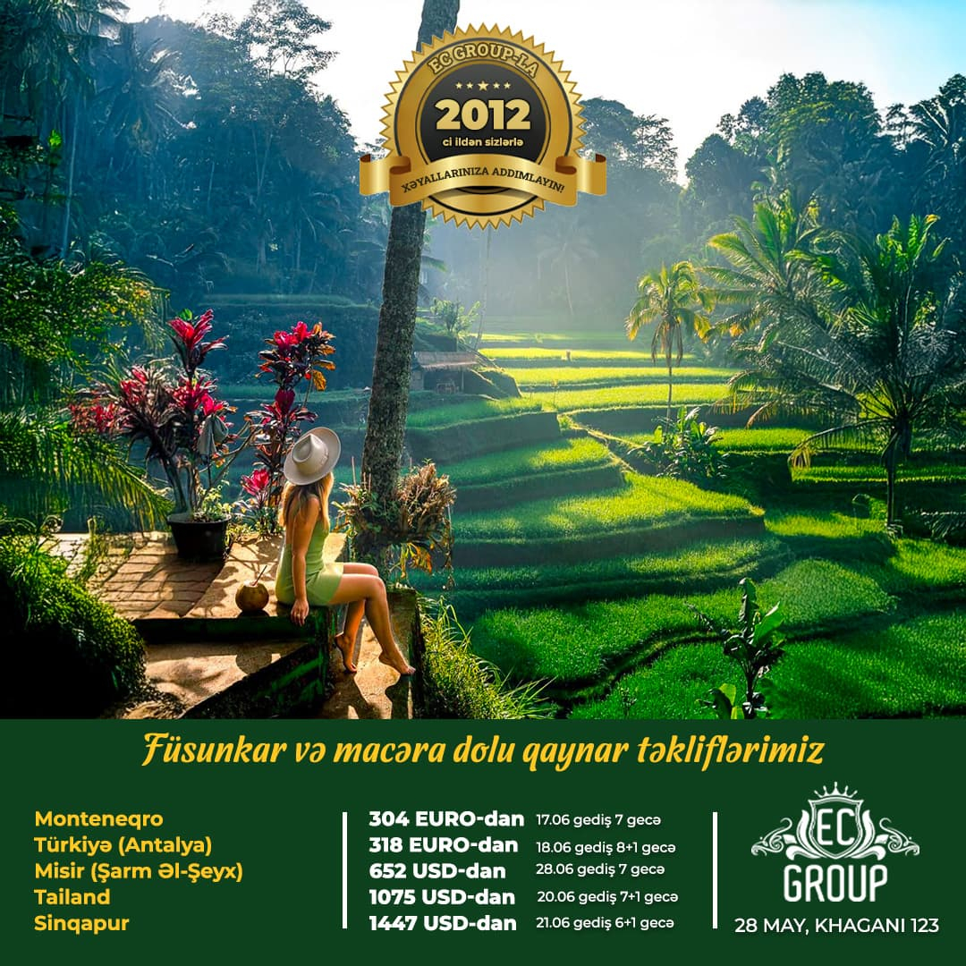 Aviabilet təkliflərimiz, EC Group Aviabilet təkliflərimiz, EC Group
