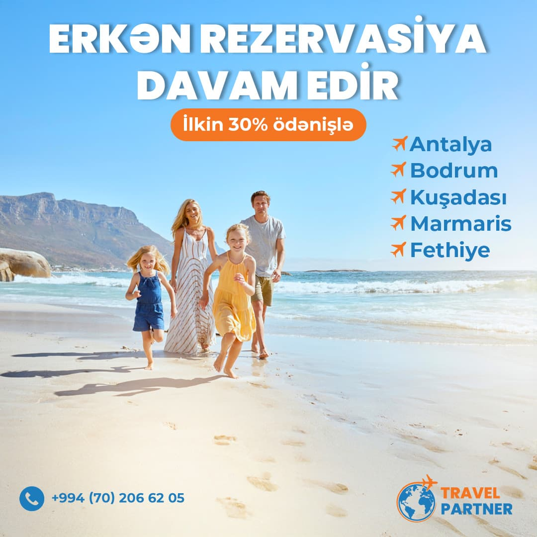 Erkən rezervasiya davam edir, Travel Partner Erkən rezervasiya davam edir, Travel Partner