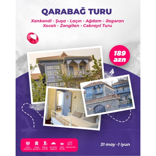Qarabağ turu 189 azn