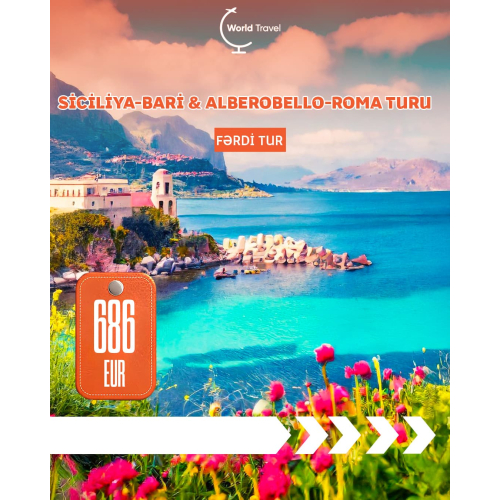 Siciliya & Bari & Alberobello & Roma Turu, World Travel