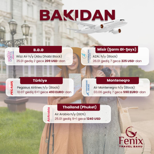 Bakıdan sərfəli aviabiletlər, Fenix Travel