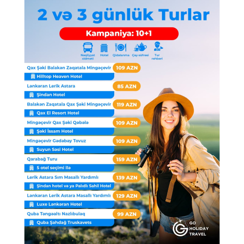 2 və 3 günlük turlar, Go Holiday Travel