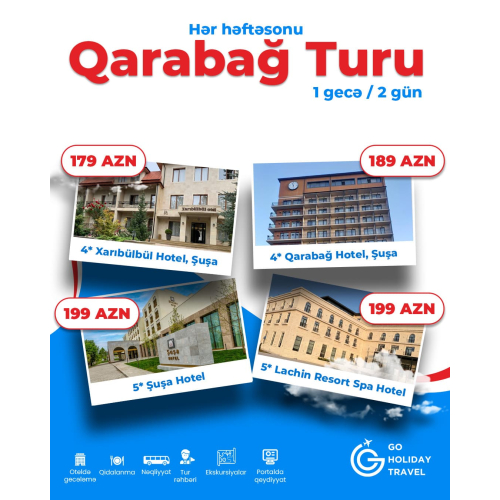2 Gün Qarabağ Turu, Go Holiday Travel