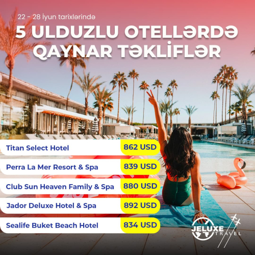 Antalya turu qaynar təklif, Jeluxe Travel
