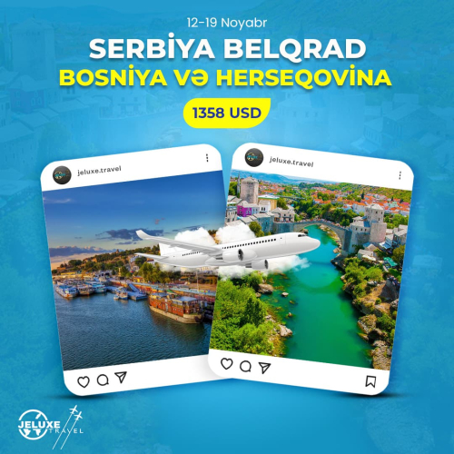 Serbiya Belqrad, Bosniya və Herseqovina turu, Jelux Travel