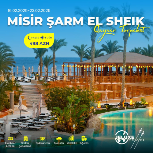 Misir Şarm El Sheik Qaynar Turpaketi, Jeluxe Travel