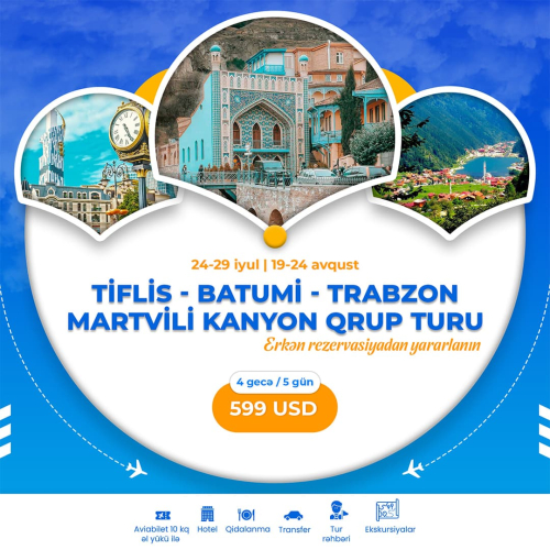 Tiflis, Batumi, Trabzon, Martvili Kanyon Qrup Turu, Liman Travel