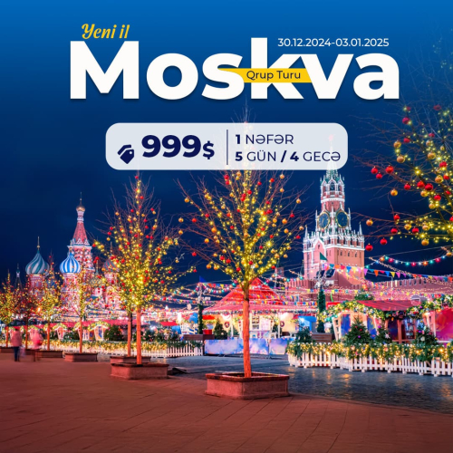 Moskvada yeni il qrup turu, Shani Travel