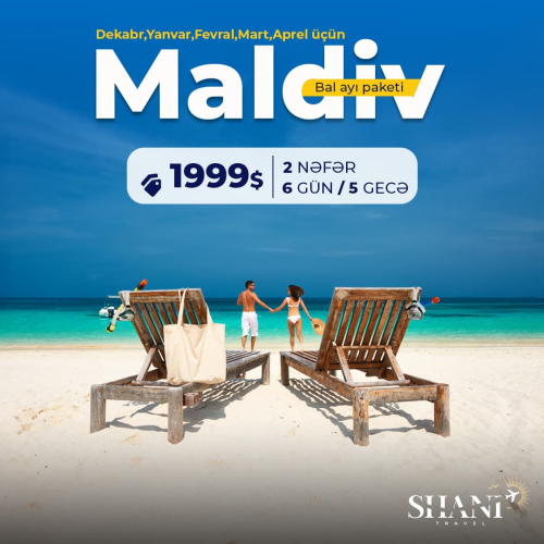 Maldiv bal ayı paketi, Shani Travel