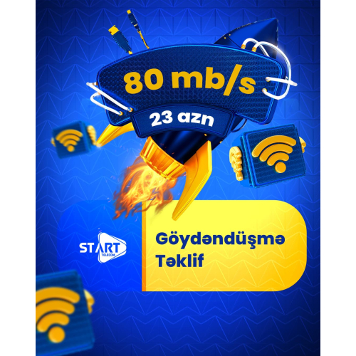 80 mb/s internet 23 azn, Start Telecom