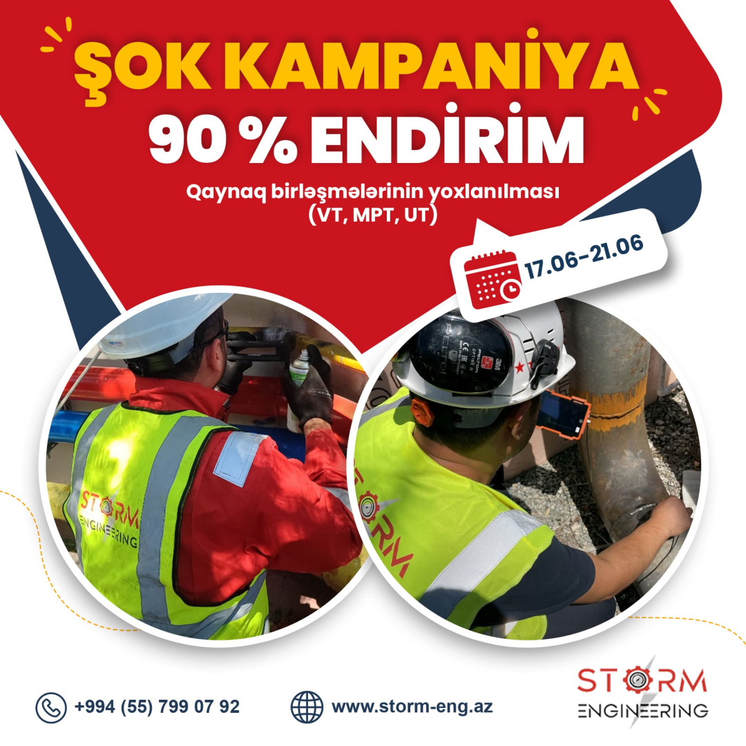 Qaynaq birləşmələrinin yoxlanılmasına Endirim, Storm Engineering