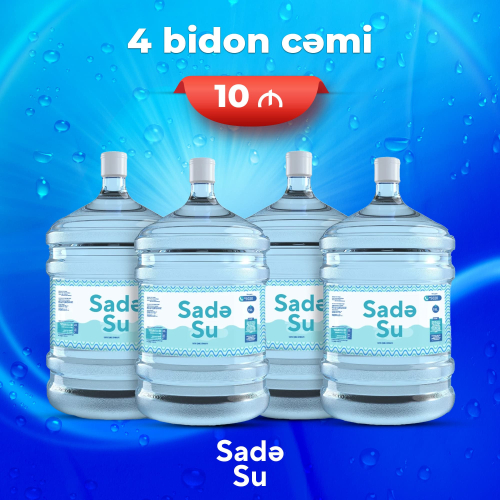 4 bidon su 10 azn, Sadə Su