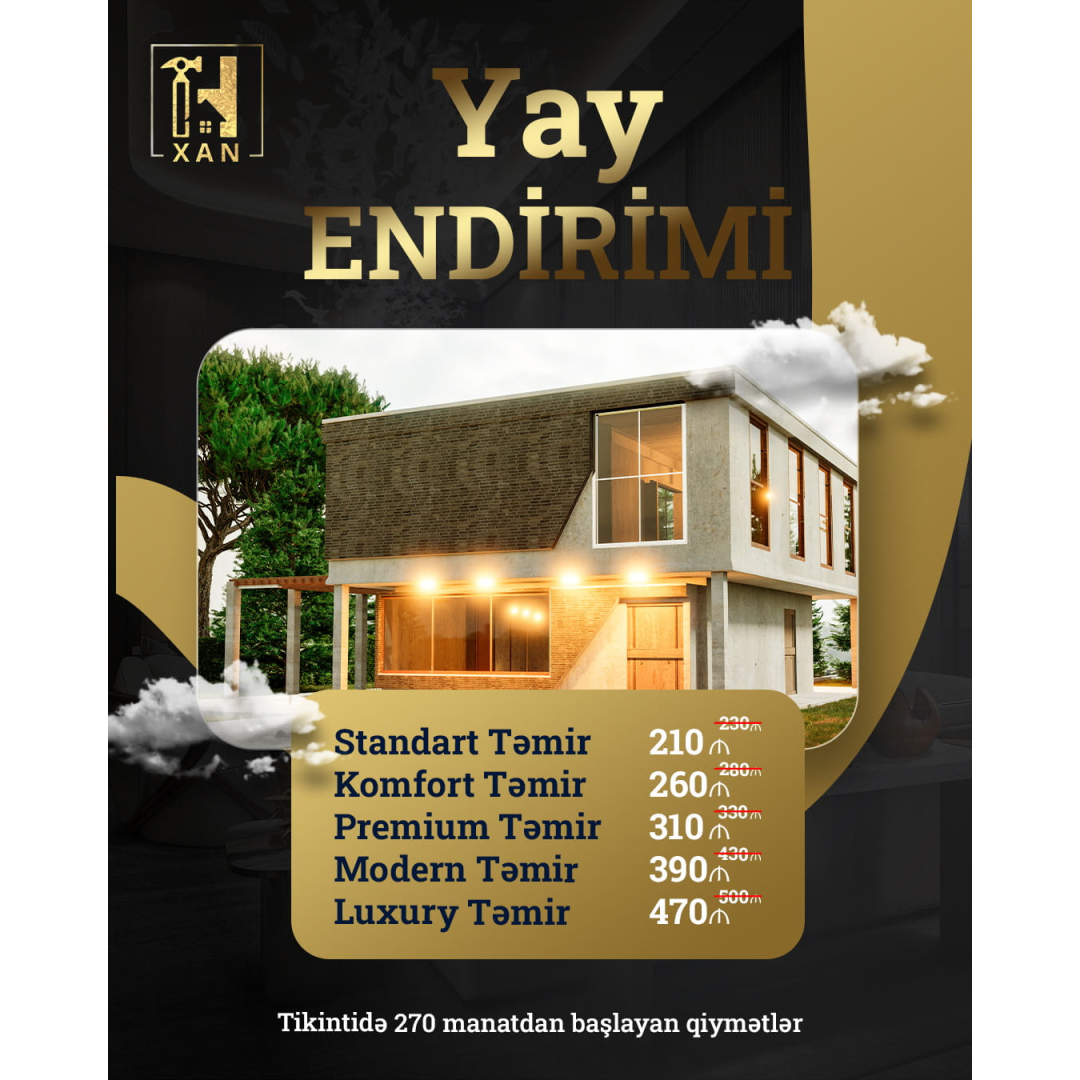 Təmir paketlərinə yay endirimi, Xan Dizayn