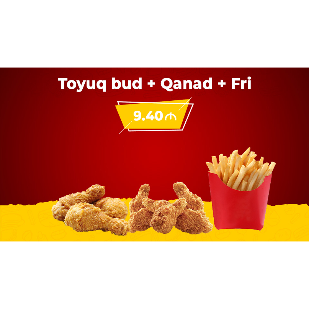 Toyuq bud + Qanad + Fri