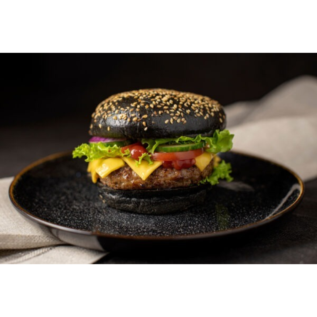 Black Burger (Mal əti pendirli)