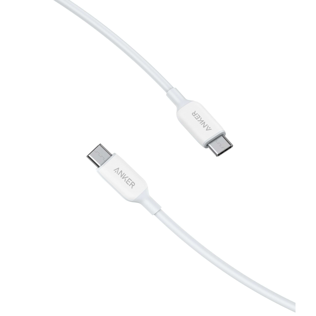 Kabel Anker PowerLine III Flow USB-C to USB-C 6ft Cable White (A8553H21)
