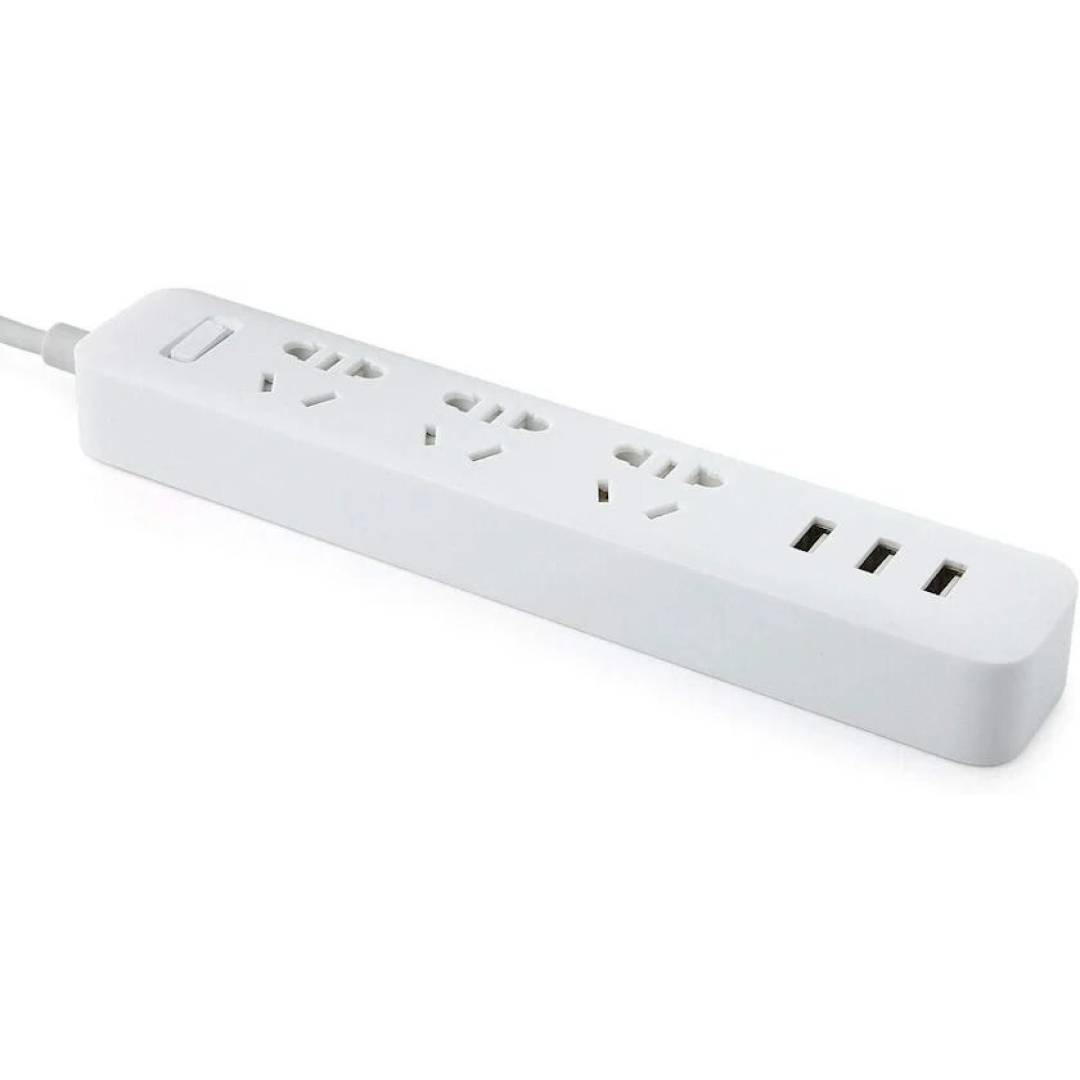 Uzatma kabelleri Mi Power Strip with 3 Ports USB-2A Fast Charge White (BHR6859CN)