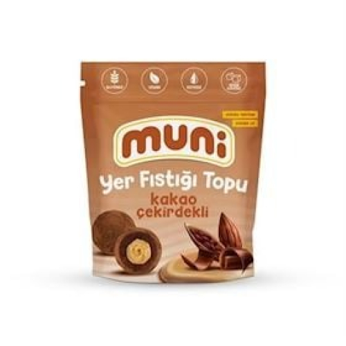 Yüksək proteinli Yer fıstıgı kakao ilə toplar Muni şəkərsiz 80 q