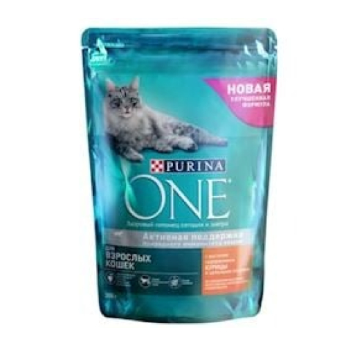 Quru yem Purina One yetkin pişiklər üçün, toyuq və tam taxıl ilə, paket, 200 q