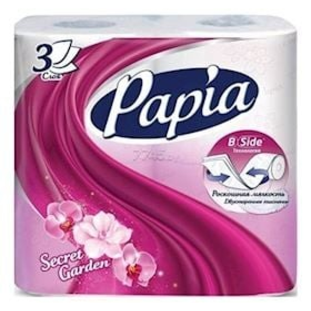 Tualet kağızı Papia 3 qat, 4 rulon