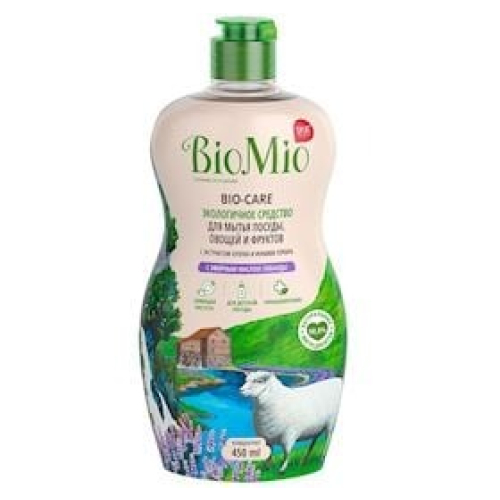 Eko-vasitə qab yumaq, tərəvəz və meyvələr üçün BioMio Bio-Care Lavanda 450 ml