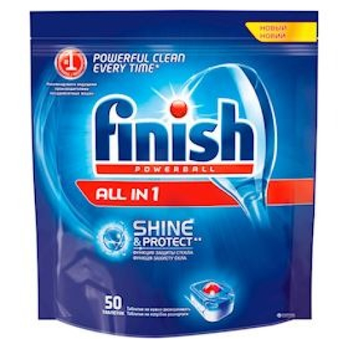 Qabyuyan maşın üçün həblər Finish All in 1, 50 əd 