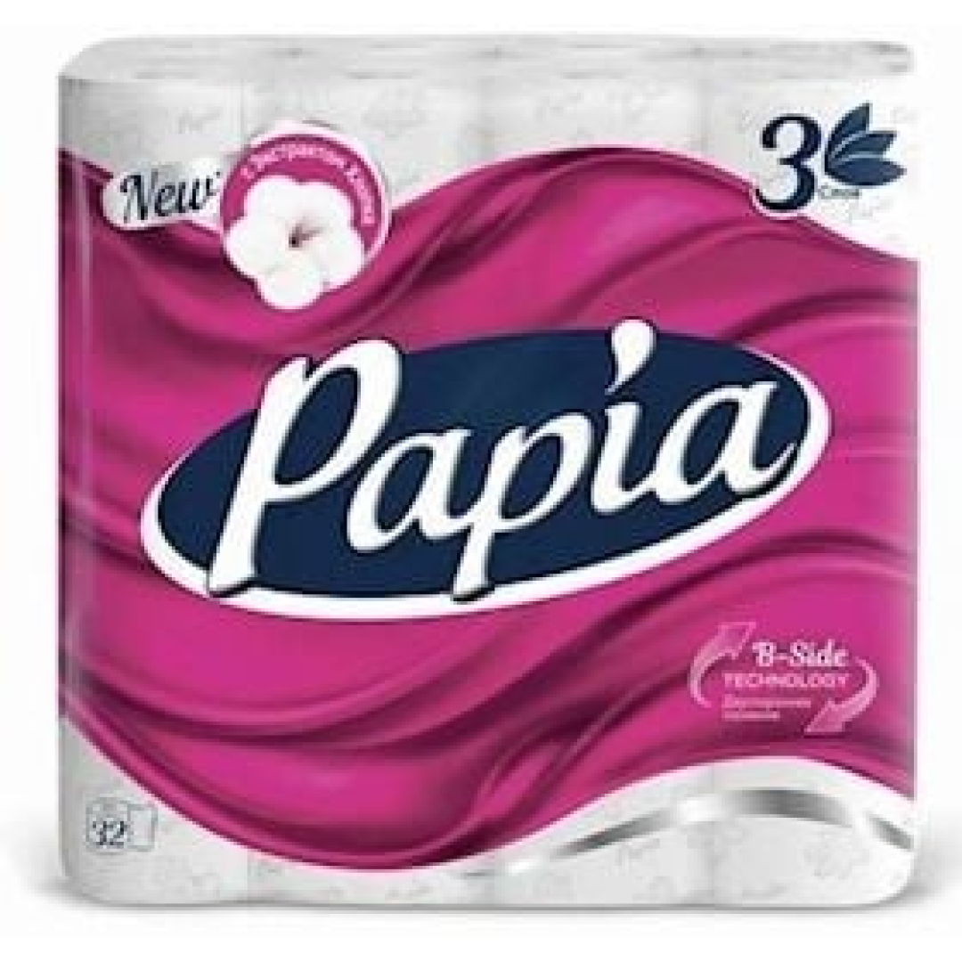 Tualet kağızı Papia Perfumed, 3 qat, 32 rulon